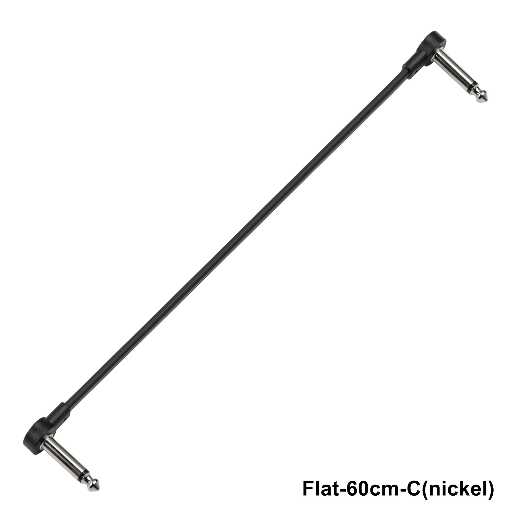 Аудио кабель для гитары Flat-60cm-C(nickel)
