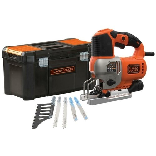 Лобзик электрический BLACK+DECKER BES610KA5-QS 650 Вт, оснастка, ящик BLACK+DECKER BES610KA5-QS