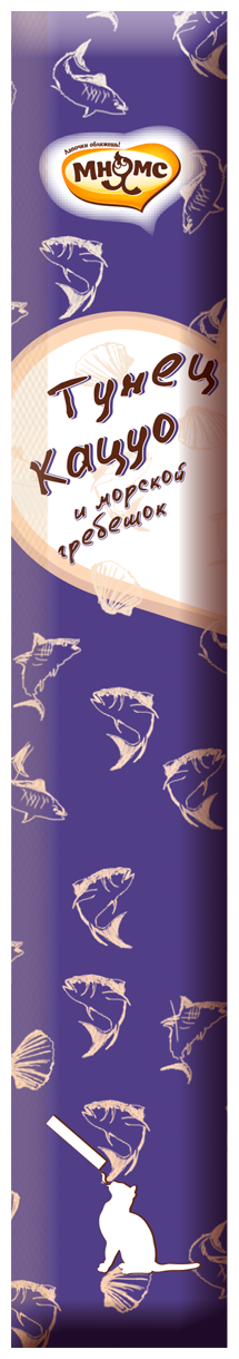 Крем-лакомство Мнямс для кошек с тунцом Кацуо и морским гребешком - 15 г - фотография № 5