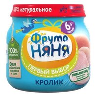 Пюре кролик фрутоняня 80Г