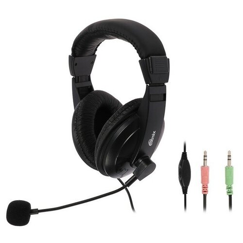 Наушники Ritmix RH-524M компьютерные микрофон 105 дБ 32 Ом 35 мм 2 м чёрные 99800₽