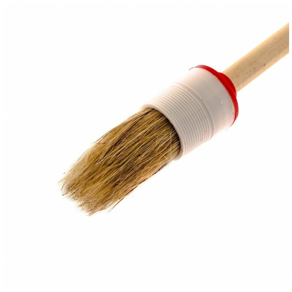 Кисть круглая MTX № 4 (25) натуральная щетина деревянная ручка 82074
