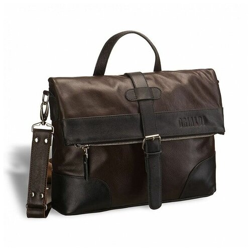 фото Сумка мужская деловая brialdi somo brown (коричневая) для формата a4 или ноутбука 15 дюймов из натуральной кожи