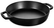 Сковорода чугунная круглая, 26 см, с чугунными ручками, черная, Staub, 12232623