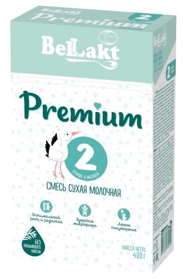 Молочная смесь Беллакт "PREMIUM 2+" с 6 до 12 мес 400 г