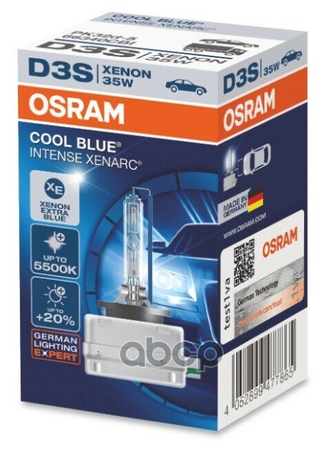 Лампа D3s 42v 35w Pk32d-5 Xenarc Cool Blue Intense Цветовая Температура 6000к 1 Шт. Osram арт. 66340CBI