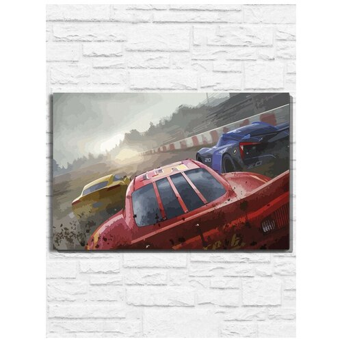 Картина по номерам на холсте игра Cars 3 Driven to Win (PS, Xbox, PC, Switch) - 11083 Г 60x40