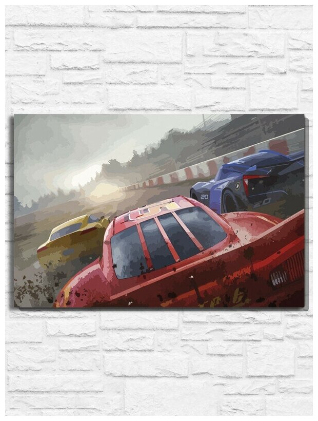 Картина по номерам на холсте игра Cars 3 Driven to Win (PS Xbox PC Switch) - 11083 Г 60x40