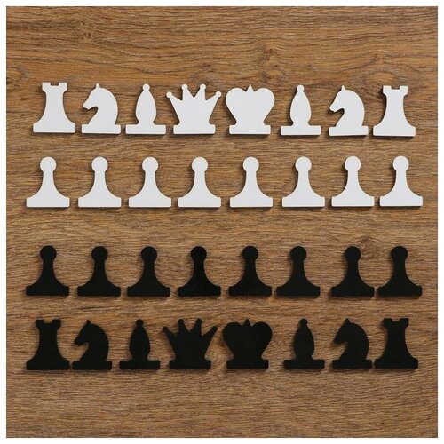 Набор магнитных фигур для демонстрационных шахмат "Время игры", 32 шт, 5 х 4 см