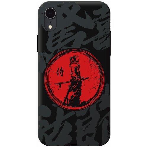 Силиконовый чехол Mcover для Apple iPhone XR с рисунком Ронин японский воин силиконовый чехол mcover для huawei honor 8x с рисунком ронин японский воин