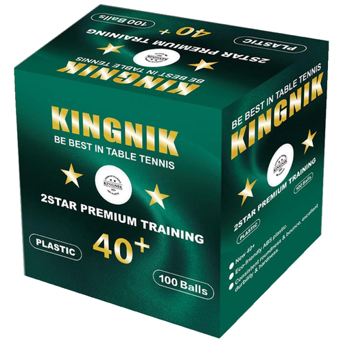 Kingnik Мячи для настольного тенниса KINGNIK 2* 40+ (100шт.)