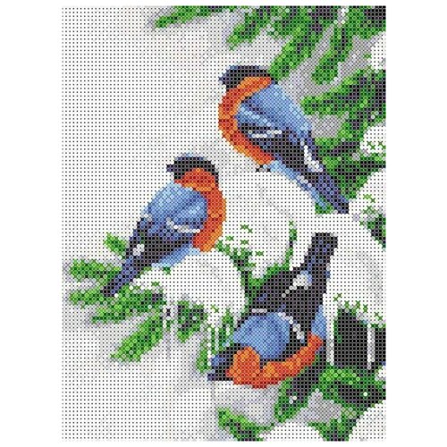 Набор для вышивания Каролинка Снегири 23x30 см, Птицы набор для вышивания летнее утро 23x30 см каролинка