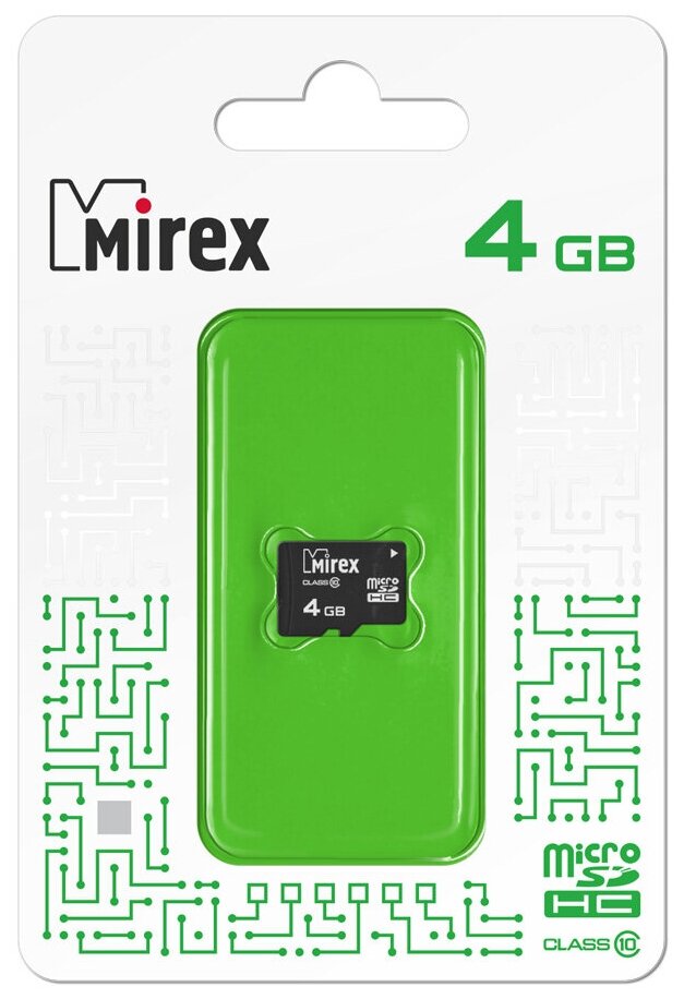 Карта памяти microSDHC MIREX 4GB (class 10)