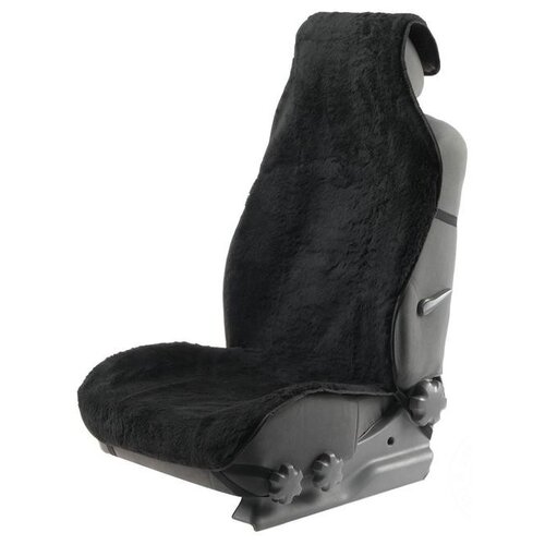 Накидка на переднее сиденье, искусственный мех, размер 55 х 145 см, черный 5364331