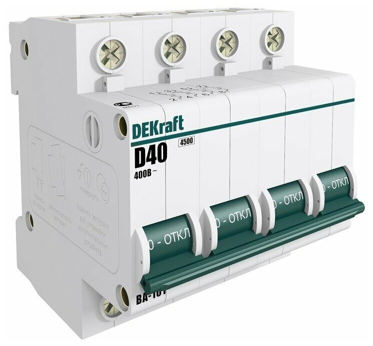 Выключатель автоматический модульный 4п C 63А 4.5кА ВА-101 SchE 11096DEK - фотография № 3