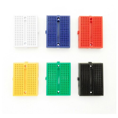 Макетная плата малая. 6 штук разного цвета, набор.