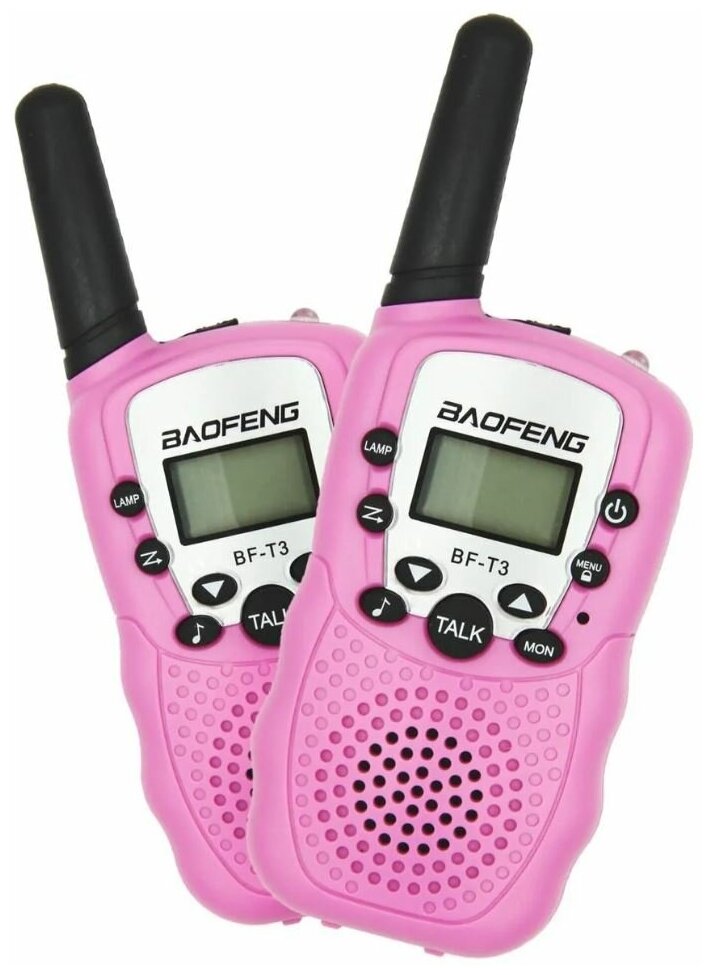 Комплект двух раций Baofeng BF-T3 UHF Розовый