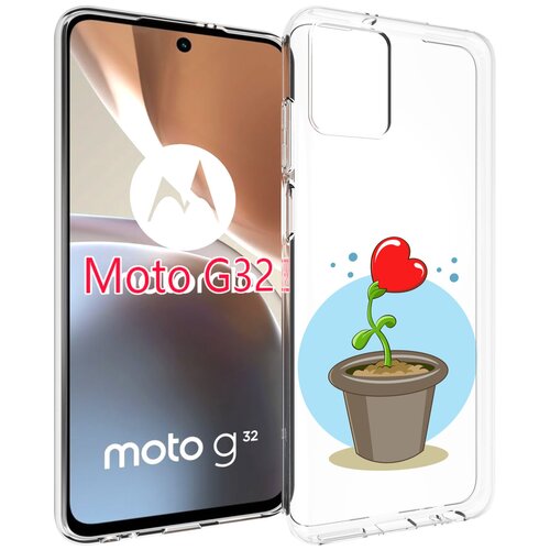 Чехол MyPads Растение любви 14 февраля для Motorola Moto G32 задняя-панель-накладка-бампер