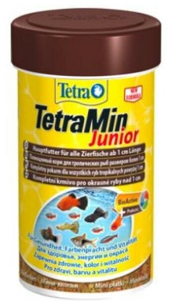 Корм для аквариумных рыб Tetra TetraMin Junior 100 мл (хлопья мини хлопья) - фотография № 17