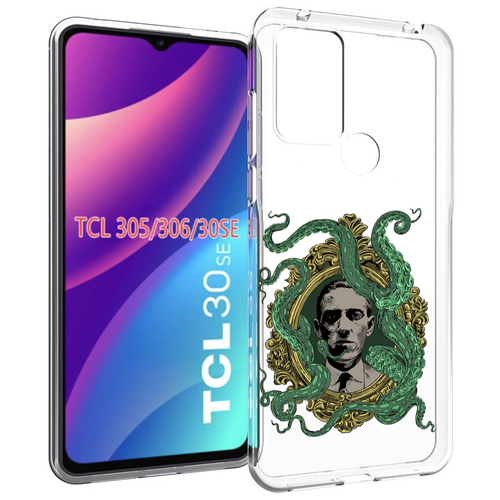 чехол mypads якорь с птицами для tcl 30se tcl 305 tcl 306 tcl 30e задняя панель накладка бампер Чехол MyPads портрет с кракеном для TCL 30SE / TCL 305 / TCL 306 / TCL 30E задняя-панель-накладка-бампер