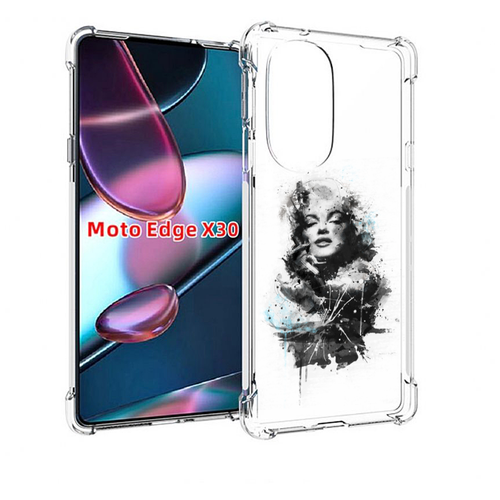 Чехол MyPads Мерлин Монро загадочная женский для Motorola Moto Edge X30 задняя-панель-накладка-бампер