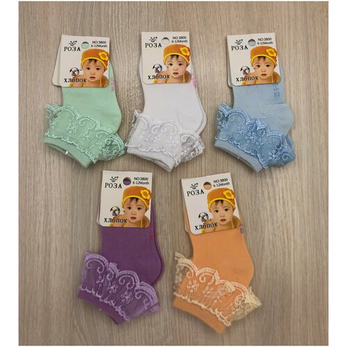 фото Носки детские "роза" 5 пар 6-12 мес.