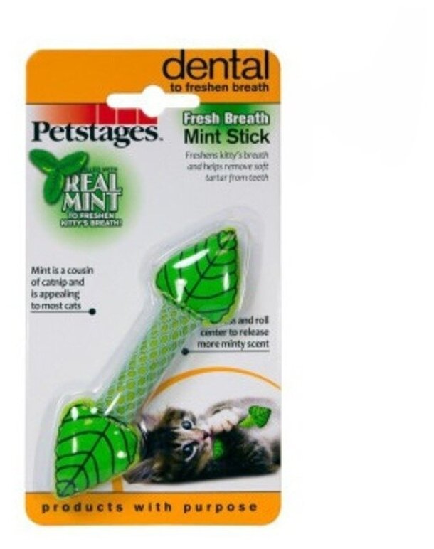 Petstages игрушка для кошек Dental "Мятный листик" 11 см - фотография № 17