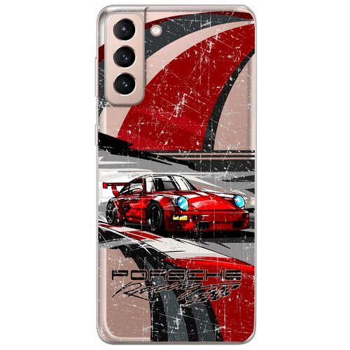 Силиконовый чехол Mcover для Samsung Galaxy S21+ с рисунком Автомобиль Porsche 911 силиконовый чехол mcover для poco m4 pro 5g с рисунком автомобиль porsche 911