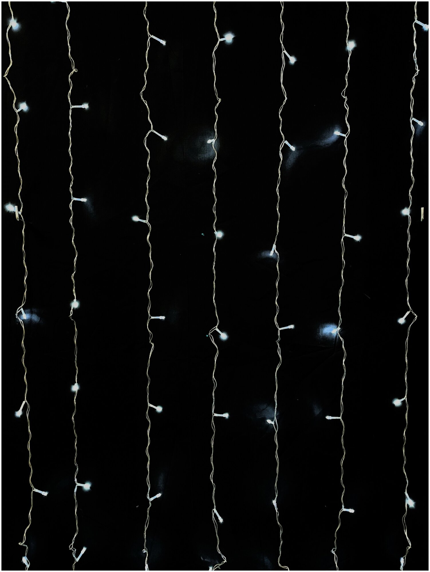 Гирлянда занавес штора на окно, стену, 3м*2м, белая, новогодняя, светодиодная