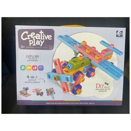 Развивающий Конструктор YUAN FA TOYS Creative play 4 в 1.