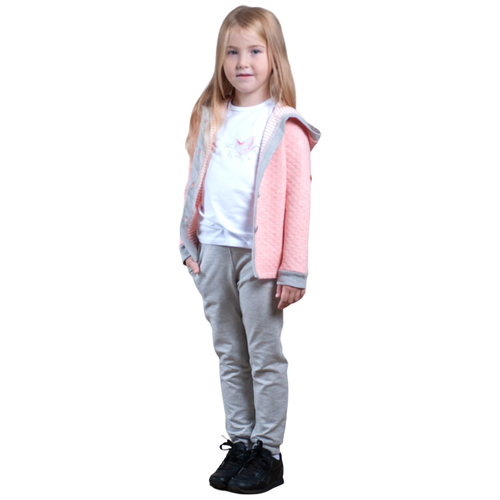 Комплект одежды Monna Rosa, брюки, повседневный стиль, размер 110-116, розовый