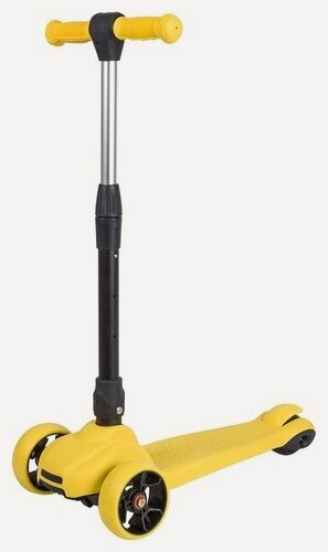 Изображение товара Детский 3-колесный городской самокат Novatrack Rainbow Car (2020), желтый