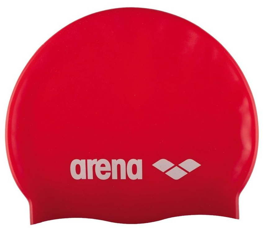 Шапочка для плавания arena Classic Silicone Cap 91662, red/white