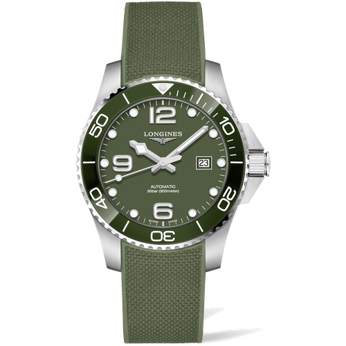 Наручные часы LONGINES Спорт Наручные часы Longines L3.782.4.06.9, зеленый, серебряный