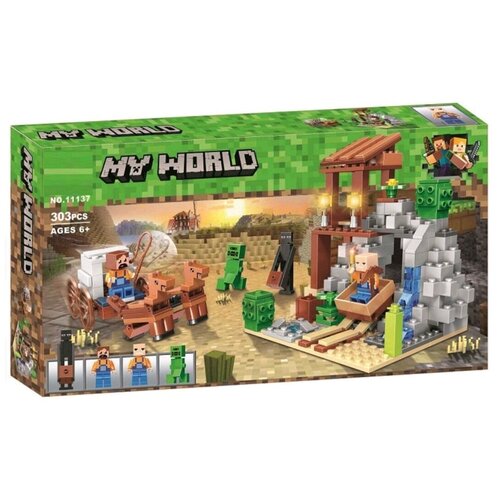 конструктор мой мир my world 123 детали пункт охраны вариант d Конструктор My World Мой Мир Погоня (Шахта) 11137, 303 детали