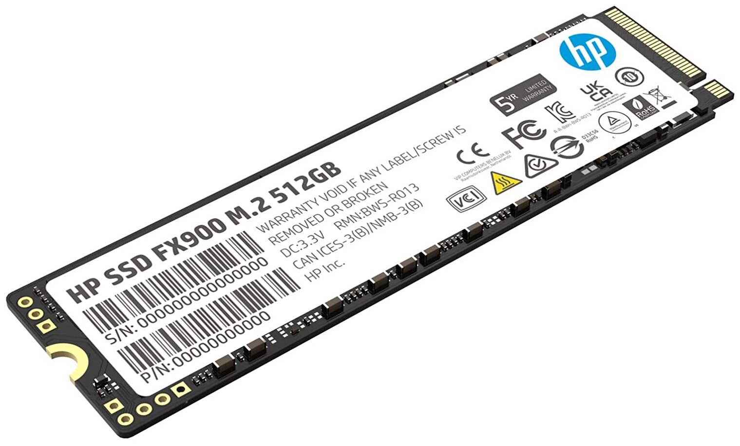 Накопитель HP FX900 Series 57S52AA#ABB SSD, M.2, 512Gb, PCI-E x4, 200 TBW