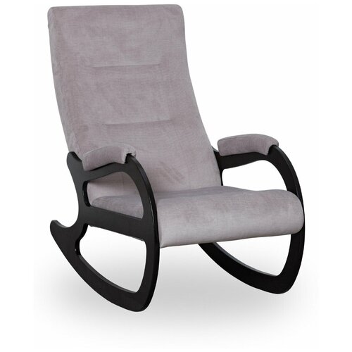 Кресло-качалка для дома Лидер ткань велюр Серо-бежевый (Dove)