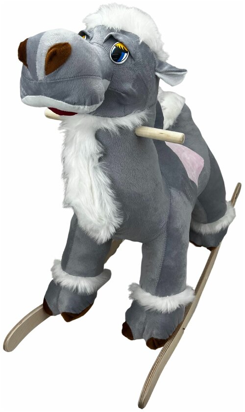 Детская качалка Верблюд серый, мягкая игрушка для малышей, подарок ребенку на день рождения 65 см