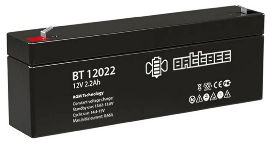 Аккумулятор Battbee BT 12022 (12V / 2.2Ah) для ИБП / касса / фонарик