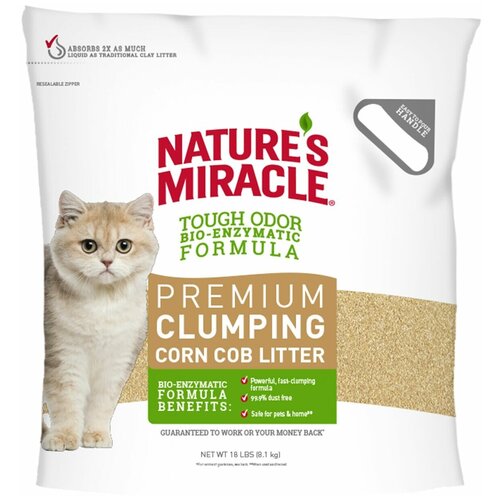 Наполнитель кукурузный, комкующийся 8,1кг (Natures Miracle)