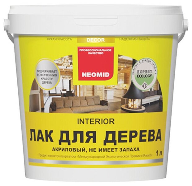 Лак для дерева Neomid INTERIOR полуматовый (1л)