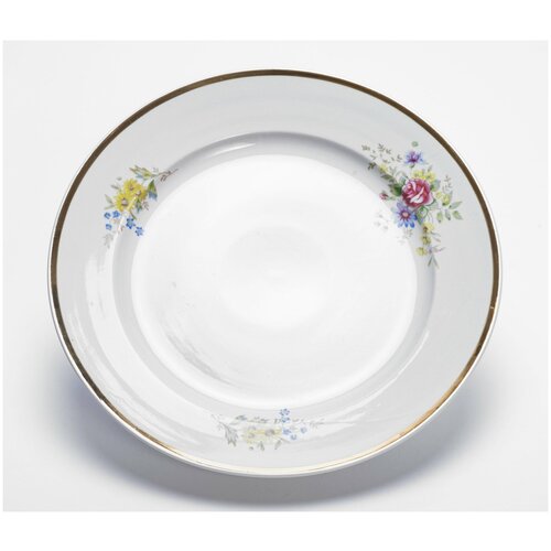 Блюдо сервировочное с цветочным декором, фарфор