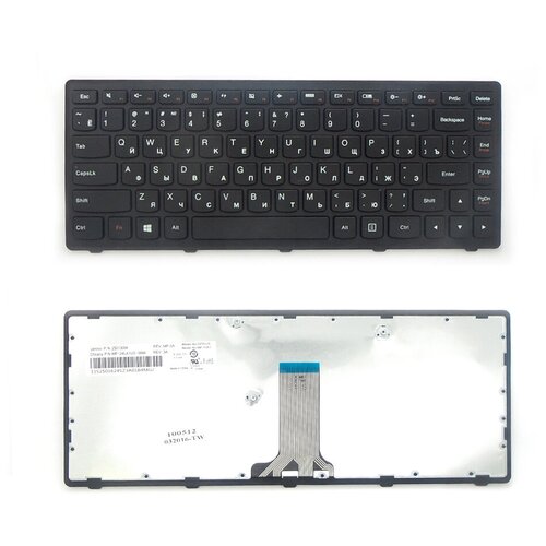 Клавиатура для ноутбука LenovoG400S G405S G410S S410P Series Плоский Enter Черная с черной рамкой PN V-142920AS1 736₽