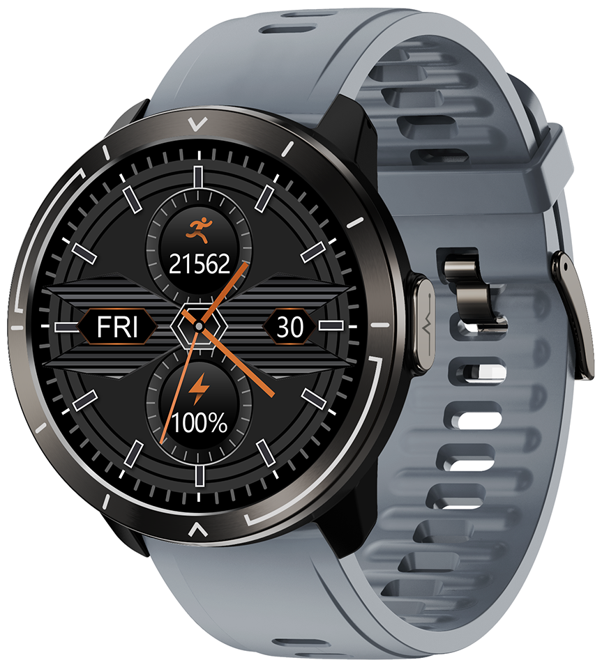 Часы Smart Watch M18plus GARSline черные (ремешок серый)