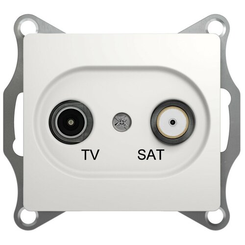 Розетка GLOSSA TV-SAT с/у 1 дБ белая розетка tv оконечная 1db белый glossa