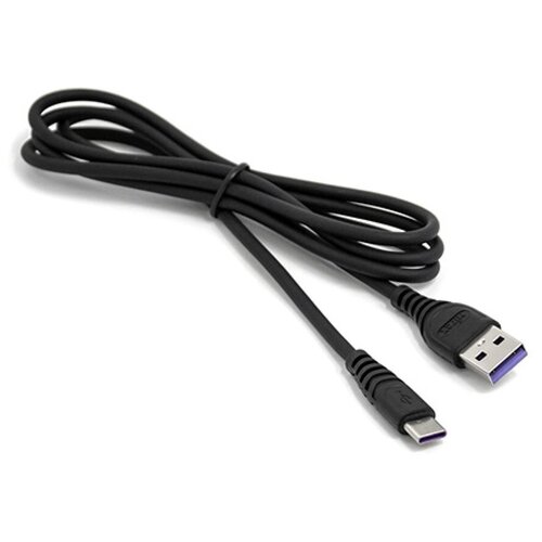 Кабель Mirex (13700-007T3BK), Type-C - USB, 3 А, 1.2 м, быстрая зарядка, черный кабель 13700 008i2bk lightning usb 2 4 а 1 м быстрая зарядка черный