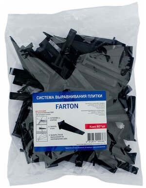 Farton Система выравнивания плитки: Клин КФ,80шт. 100005