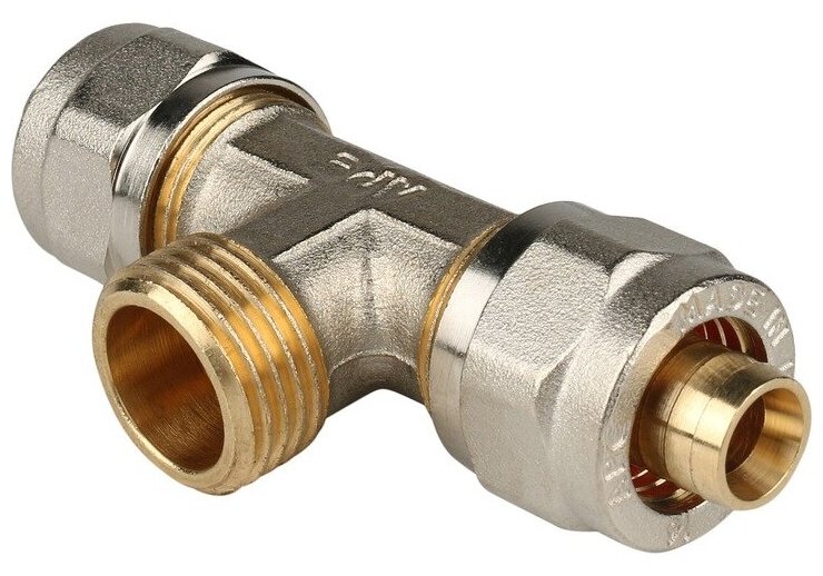 Фитинг обжимной тройник с переходом на наружную резьбу 1/2"х16 SFS-0011-001216 STOUT