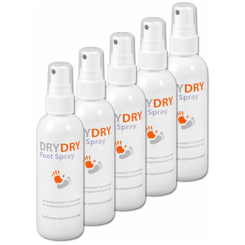 Антиперспирант спрей для ног Dry Dry Foot Spray, 100 мл, 5 шт.