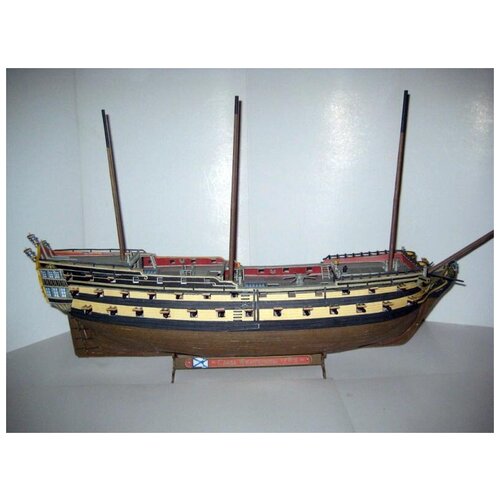 Российский линейный корабль Слава Екатерины, модель из бумаги, М.1:100